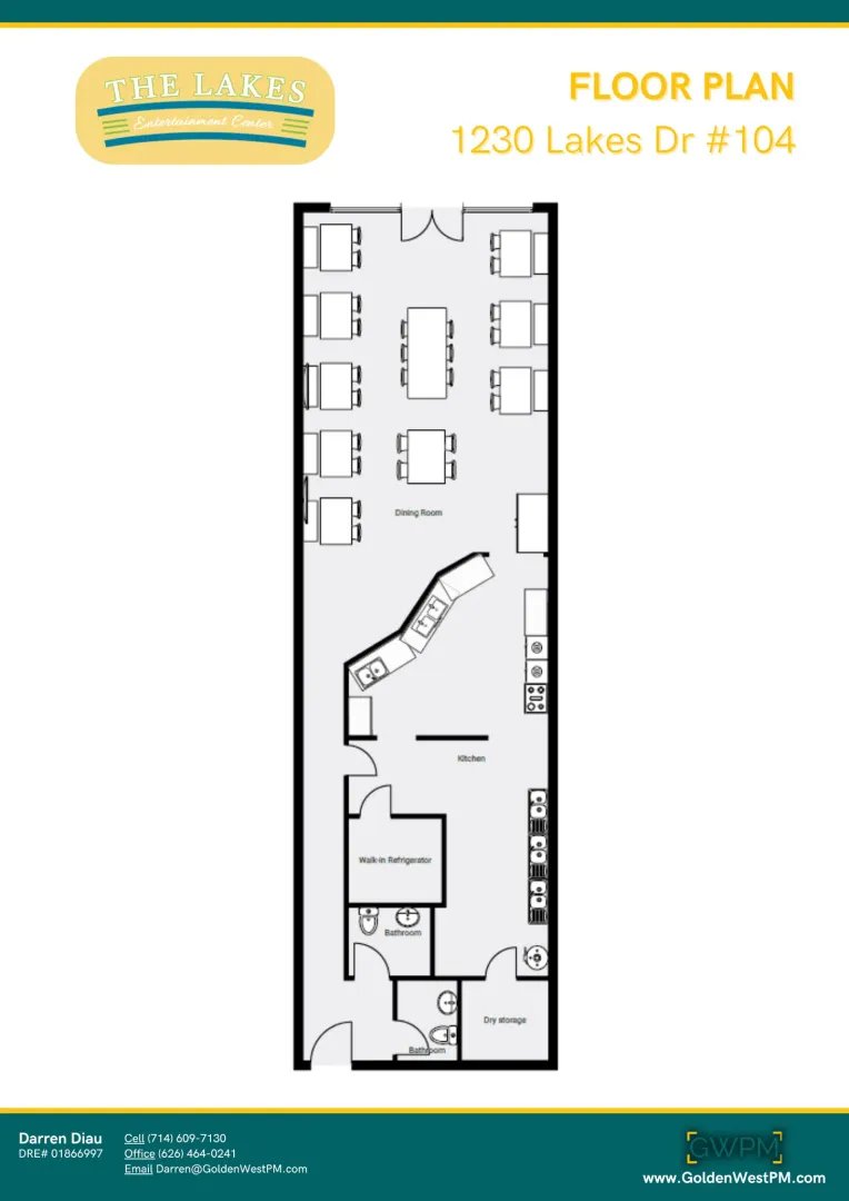 Unit 104 Floor Plan - 1230 Lakes Dr, West Covina